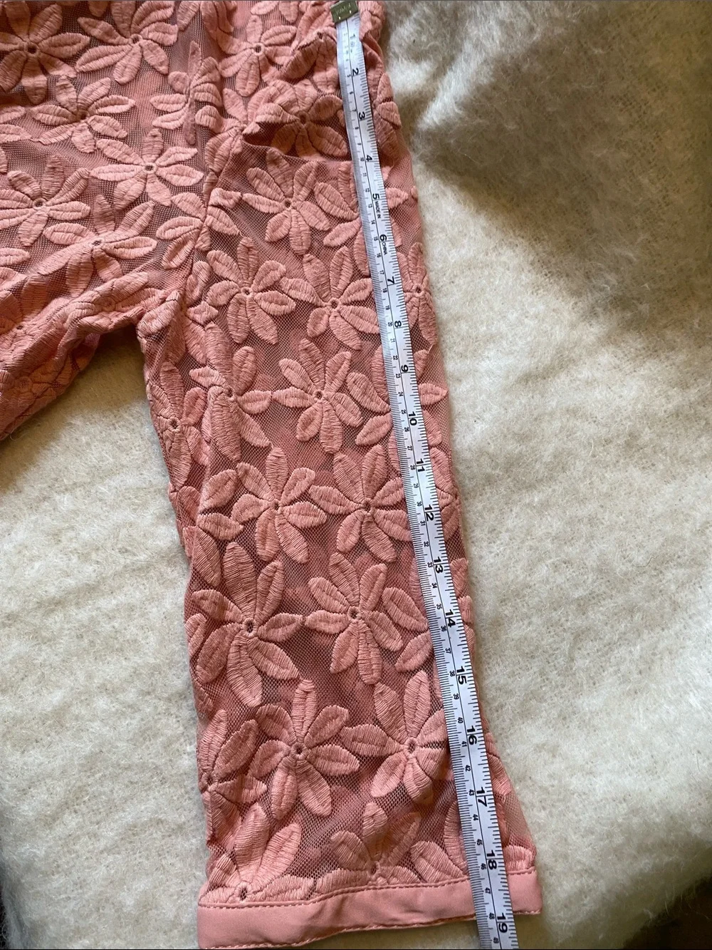 Anne Klein Women’s Pink PEACHY Floral Lace Open-Front Jacket Size 16 NWT - Picture 8 of 10